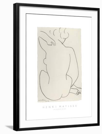 Nu Accroupi de Dos-Henri Matisse-Framed Art Print