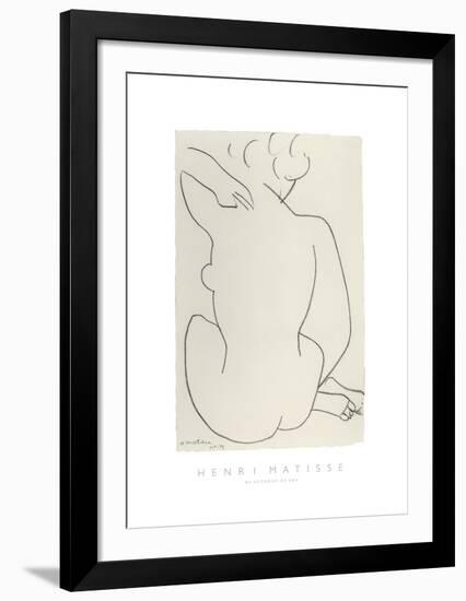 Nu Accroupi de Dos-Henri Matisse-Framed Art Print