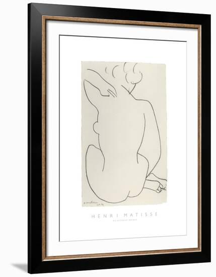 Nu Accroupi de Dos-Henri Matisse-Framed Art Print