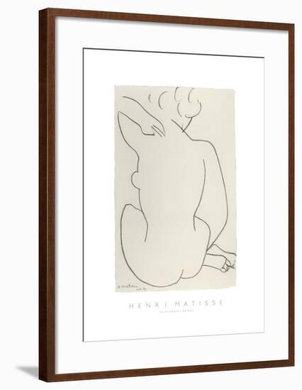 Nu Accroupi de Dos-Henri Matisse-Framed Art Print