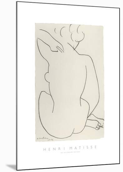 Nu Accroupi de Dos-Henri Matisse-Mounted Art Print