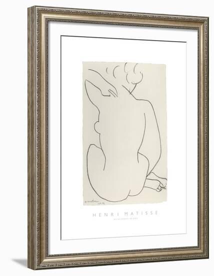 Nu Accroupi de Dos-Henri Matisse-Framed Art Print