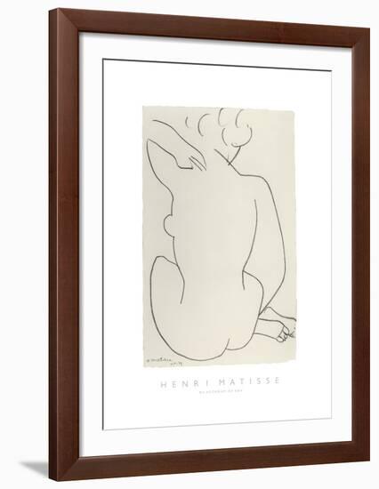 Nu Accroupi de Dos-Henri Matisse-Framed Art Print