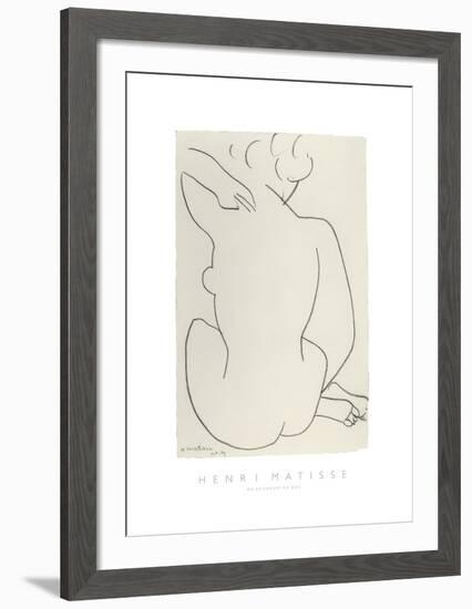 Nu Accroupi de Dos-Henri Matisse-Framed Art Print