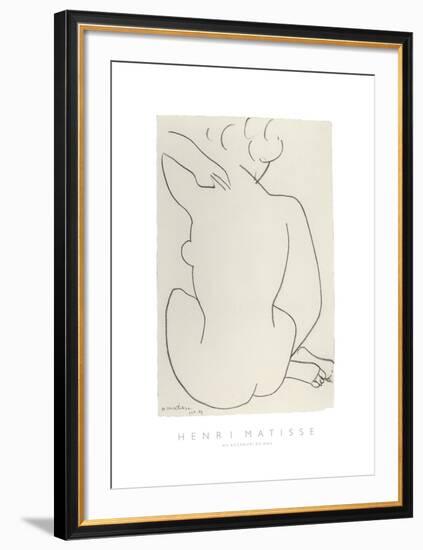 Nu Accroupi de Dos-Henri Matisse-Framed Art Print