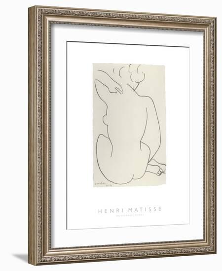 Nu Accroupi de Dos-Henri Matisse-Framed Art Print