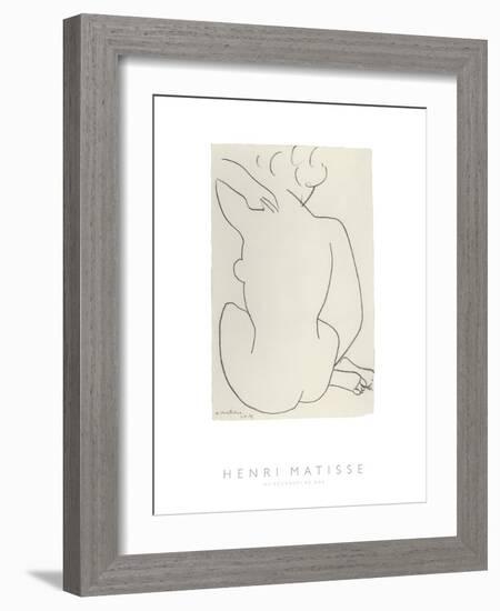 Nu Accroupi de Dos-Henri Matisse-Framed Art Print