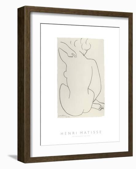 Nu Accroupi de Dos-Henri Matisse-Framed Art Print