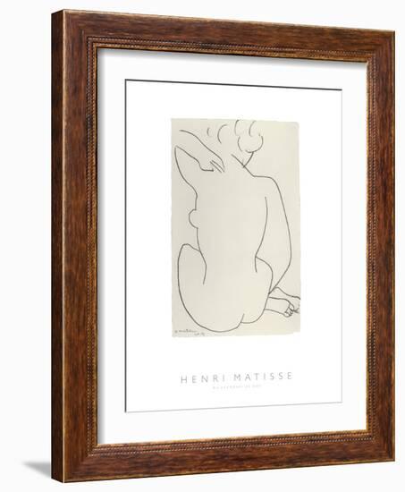 Nu Accroupi de Dos-Henri Matisse-Framed Art Print