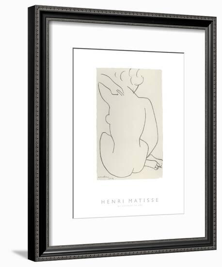 Nu Accroupi de Dos-Henri Matisse-Framed Art Print