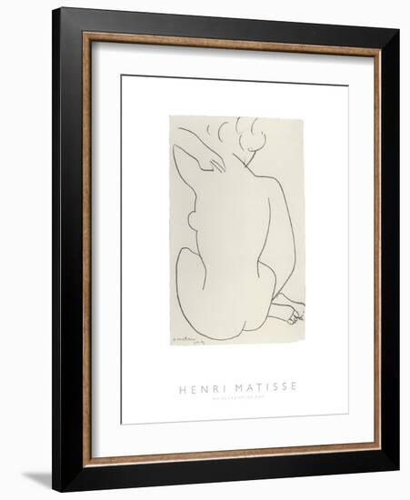 Nu Accroupi de Dos-Henri Matisse-Framed Art Print