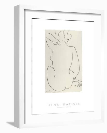 Nu Accroupi de Dos-Henri Matisse-Framed Art Print