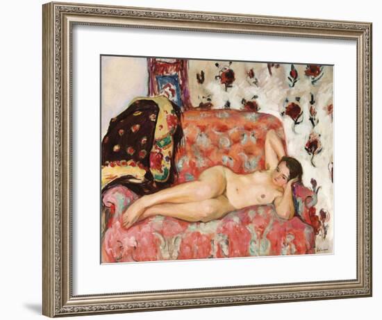 Nu Allonge sur le Canape-Henri Lebasque-Framed Premium Giclee Print