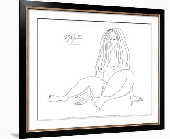 Nu Assis, c.1969-Pablo Picasso-Framed Serigraph