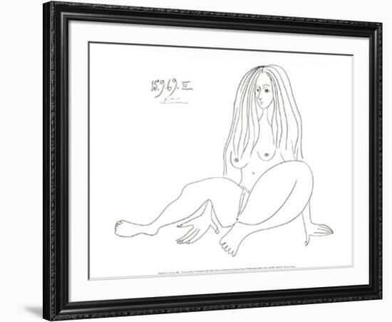 Nu Assis, c.1969-Pablo Picasso-Framed Serigraph