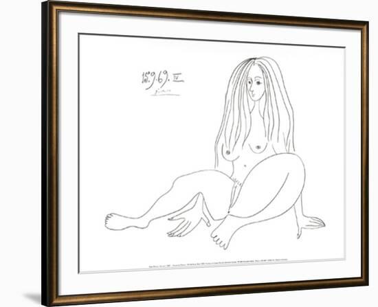 Nu Assis, c.1969-Pablo Picasso-Framed Serigraph