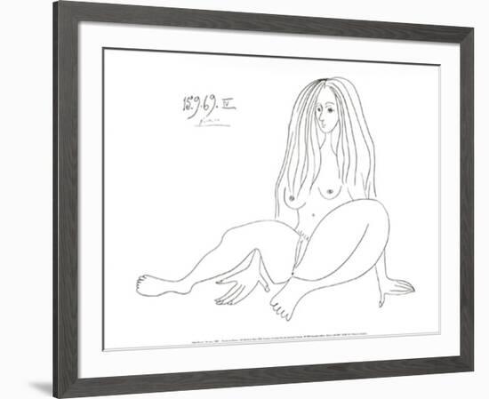 Nu Assis, c.1969-Pablo Picasso-Framed Serigraph