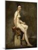 Nu assis. Mademoiselle Rose modèle de l'atelier de Guérin-Eugene Delacroix-Mounted Giclee Print