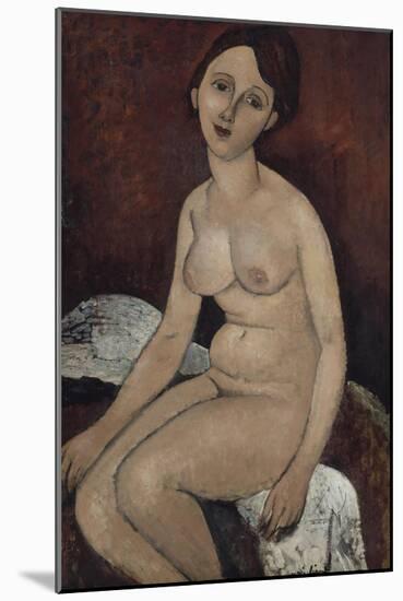 Nu assis-Amedeo Modigliani-Mounted Giclee Print