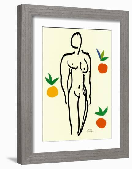 Nu Aux Oranges-Henri Matisse-Framed Art Print