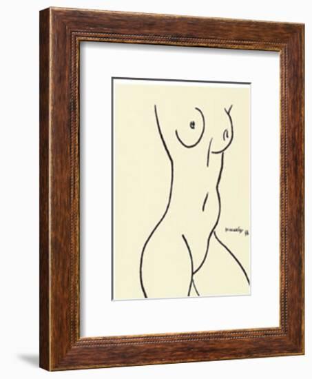 Nu, c.1952-Henri Matisse-Framed Serigraph