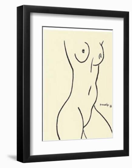 Nu, c.1952-Henri Matisse-Framed Serigraph