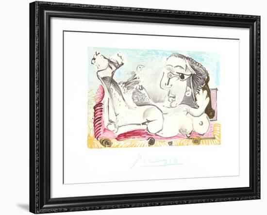 Nu Couche l'oiseau-Pablo Picasso-Framed Collectable Print