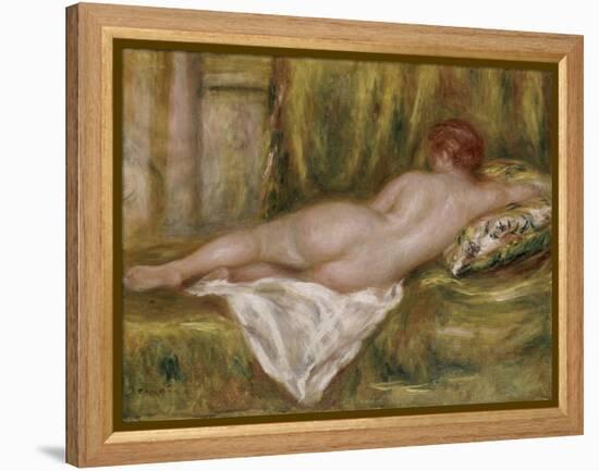 Nu couché, vu de dos ou Le repos après le bain-Pierre-Auguste Renoir-Framed Premier Image Canvas