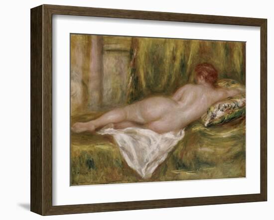 Nu couché, vu de dos ou Le repos après le bain-Pierre-Auguste Renoir-Framed Giclee Print