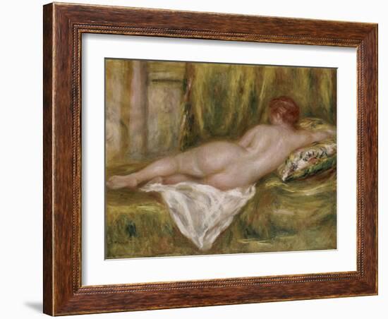 Nu couché, vu de dos ou Le repos après le bain-Pierre-Auguste Renoir-Framed Giclee Print