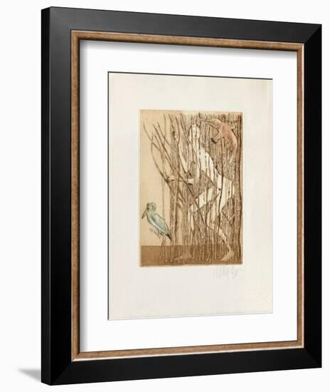 Nu dans les roseaux-Lars Bo-Framed Collectable Print