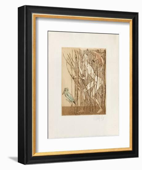 Nu dans les roseaux-Lars Bo-Framed Collectable Print