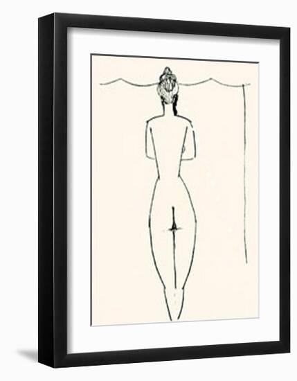 Nu de Femme-Amedeo Modigliani-Framed Serigraph