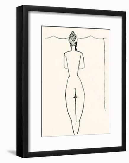 Nu de Femme-Amedeo Modigliani-Framed Serigraph