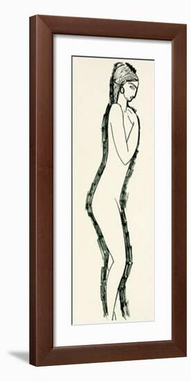 Nu de Profile-Amedeo Modigliani-Framed Serigraph