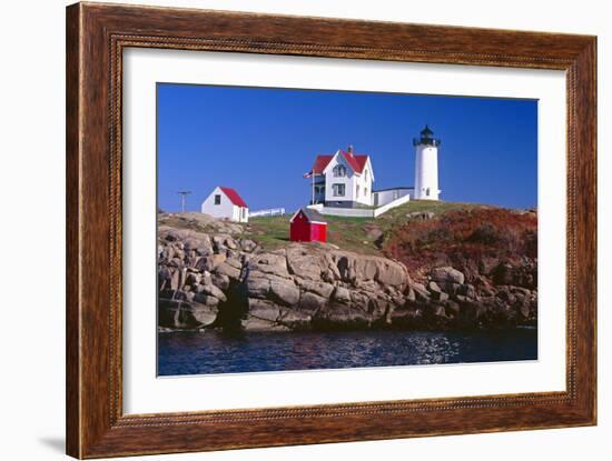 Nubble Lighthouse York Maine-George Oze-Framed Photographic Print