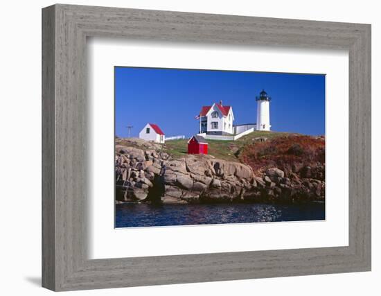 Nubble Lighthouse York Maine-George Oze-Framed Photographic Print