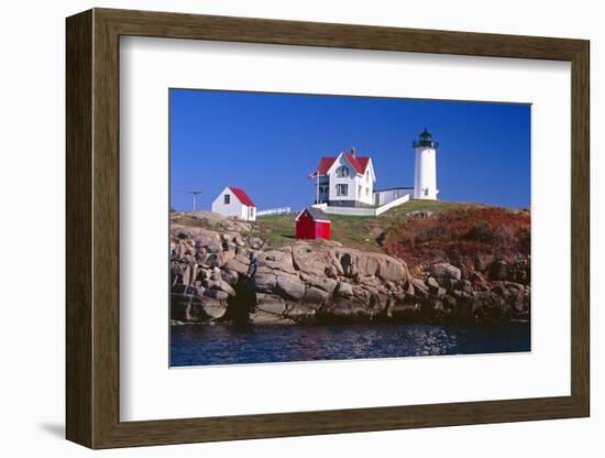 Nubble Lighthouse York Maine-George Oze-Framed Photographic Print