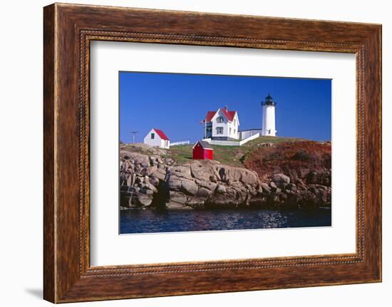 Nubble Lighthouse York Maine-George Oze-Framed Photographic Print