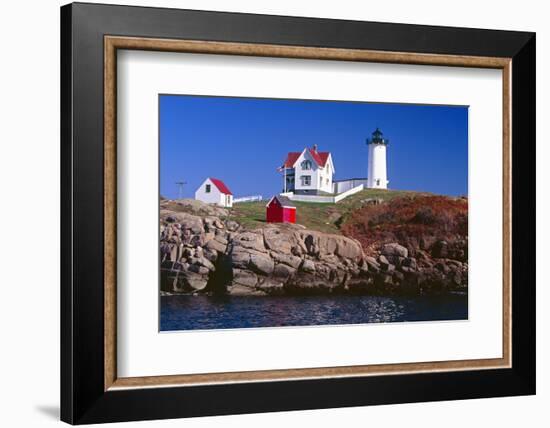 Nubble Lighthouse York Maine-George Oze-Framed Photographic Print