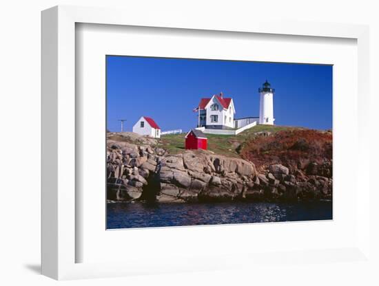 Nubble Lighthouse York Maine-George Oze-Framed Photographic Print