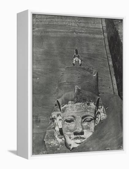 Nubia: Western Colossus of Spéos of Hwr, Abu Simbel-Camp Maxime Du-Framed Premier Image Canvas