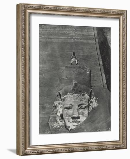 Nubia: Western Colossus of Spéos of Hwr, Abu Simbel-Camp Maxime Du-Framed Giclee Print