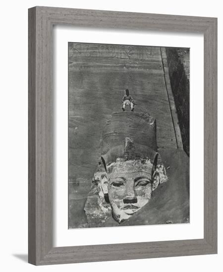 Nubia: Western Colossus of Spéos of Hwr, Abu Simbel-Camp Maxime Du-Framed Giclee Print