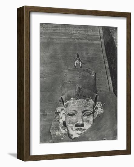 Nubia: Western Colossus of Spéos of Hwr, Abu Simbel-Camp Maxime Du-Framed Giclee Print