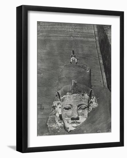 Nubia: Western Colossus of Spéos of Hwr, Abu Simbel-Camp Maxime Du-Framed Giclee Print