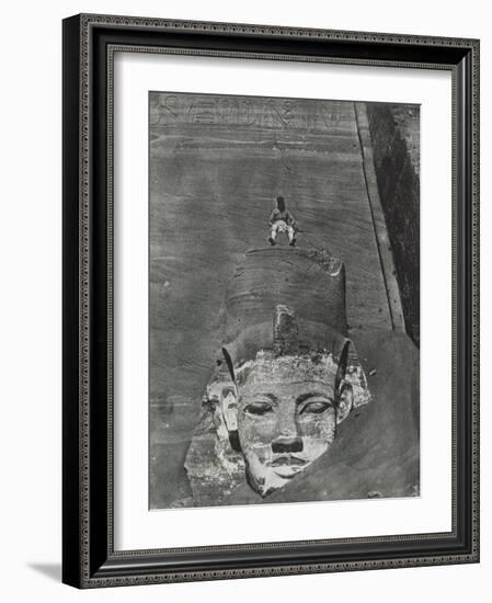 Nubia: Western Colossus of Spéos of Hwr, Abu Simbel-Camp Maxime Du-Framed Giclee Print