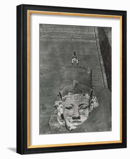 Nubia: Western Colossus of Spéos of Hwr, Abu Simbel-Camp Maxime Du-Framed Giclee Print