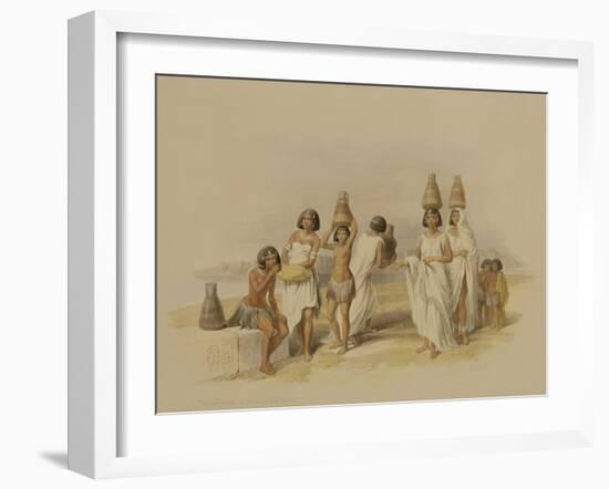 Nubian Women at Kortie on the Nile, from "Egypt and Nubia," Vol.1-David Roberts-Framed Giclee Print