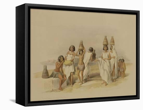Nubian Women at Kortie on the Nile, from "Egypt and Nubia," Vol.1-David Roberts-Framed Premier Image Canvas